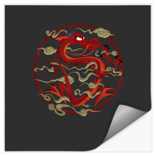Disney Mulan Mushu Inner Circle Graphic TShirt Stickers