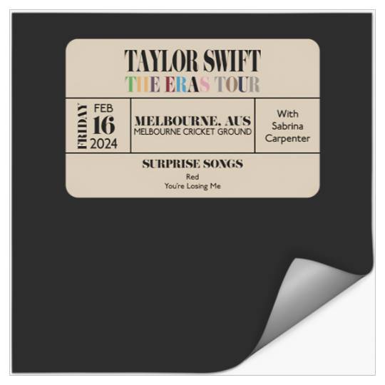 melbourne n1 eras tour commemorative ticket Stickers