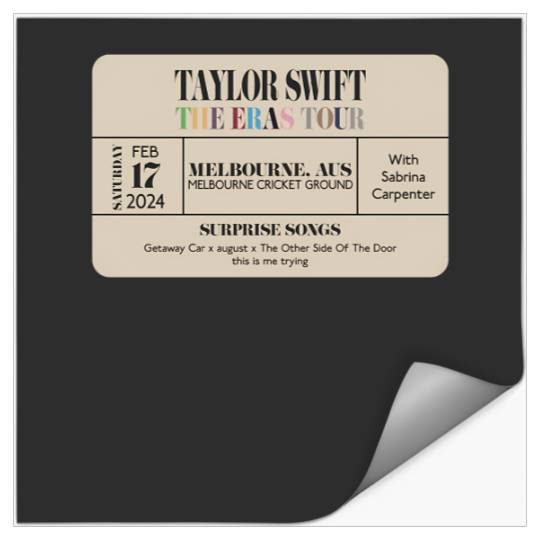 melbourne n2 eras tour commemorative ticket Stickers