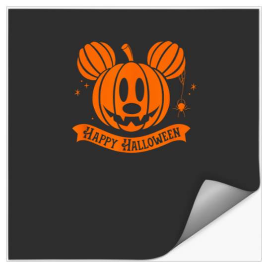 Disney Mickey and Friends Halloween Mickey Pumpkin Face T-Shirt Stickers