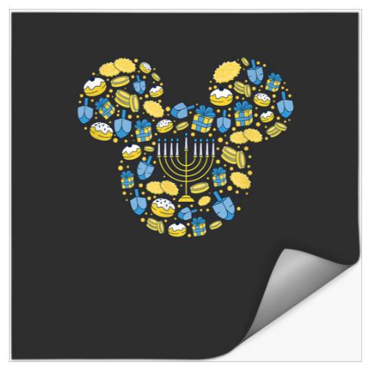 Disney Mickey Mouse Icon Hanukkah Chanukah Dreid Stickers