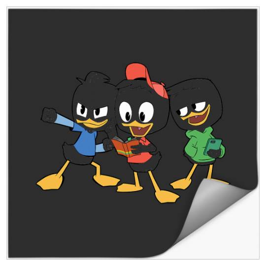 Disney DuckTales Huey Dewey Louie Portrait Stickers