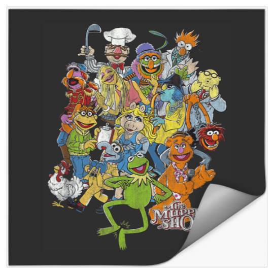 Disney The Muppets Main Characters Distressed Gr Stickers