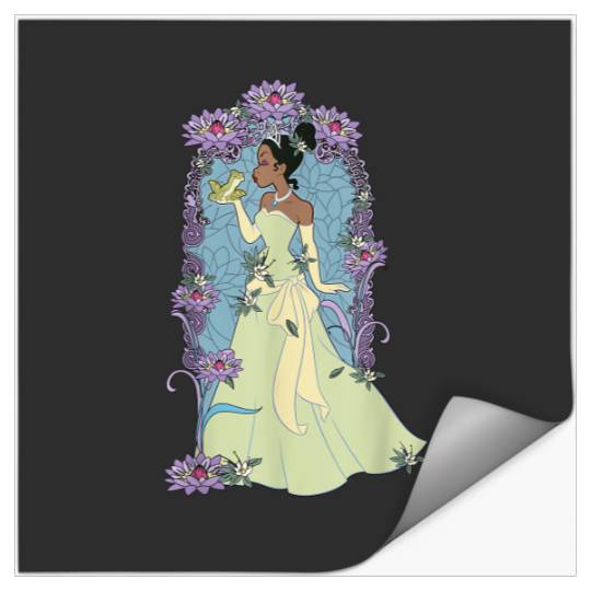 Disney Princess And The Frog Tiana Floral T-Shirt T-Shirt Stickers