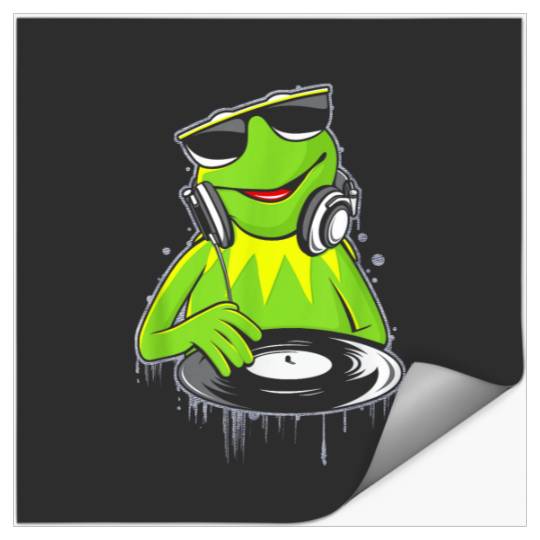 Disney The Muppets Kermit  DJ Distressed Logo Stickers
