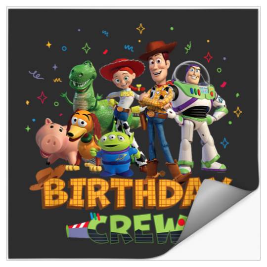 Disneyss And Pixarss Toy Story Birthday Crew Party Matching Stickers