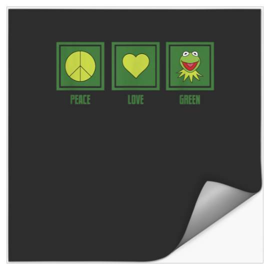 Disney The Muppets Peace Love Green Kermit The F Stickers