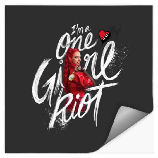 Disney Descendants The Rise Of Red I'm A One Girl Riot Red Stickers