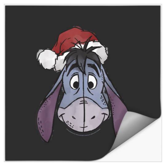 Disney Winnie The Pooh Christmas Eeyore Santa Ha Stickers