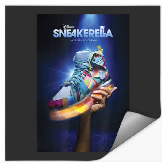 Disneyss Sneakerella Lace Up And Dream Sneaker Poster Stickers