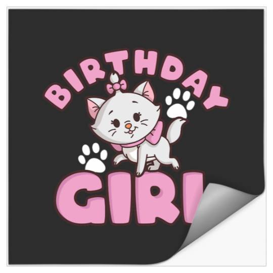 Disney The Aristocats Birthday Girl Cute Marie Logo Stickers