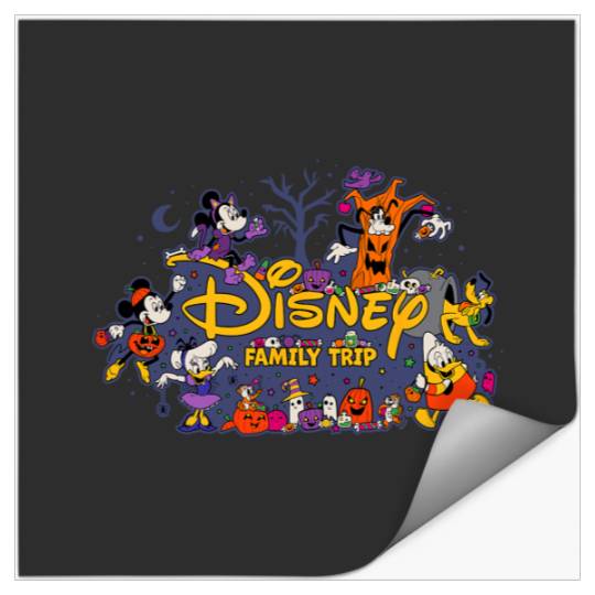Disney Halloween Family Trip Mickey & Pals Matching Vacation Stickers