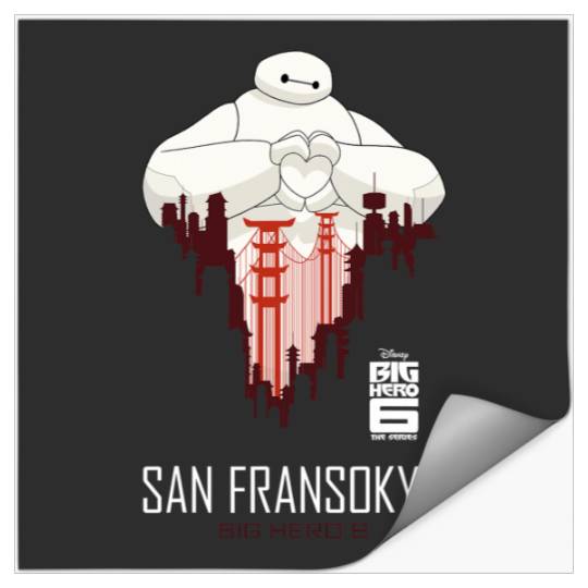 Disney Big Hero 6 TV Series Baymax SF Love Graphic Stickers