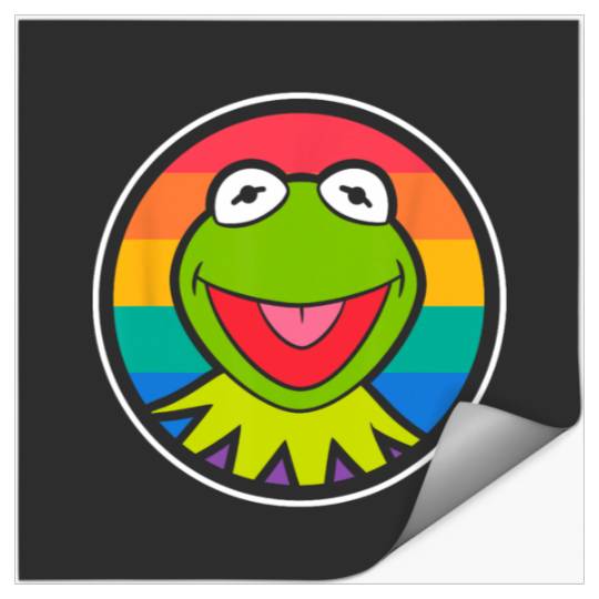 Disney The Muppets Pride Kermit Rainbow Face Portrait Stickers