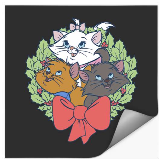 Disney Christmas The Aristocats Wreath Stickers