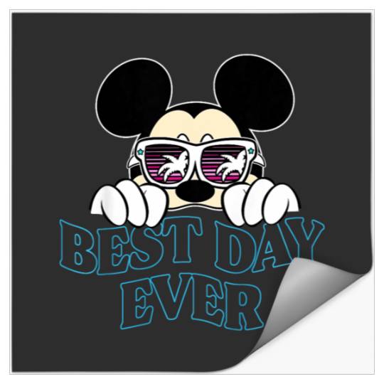 Kids Disney Mickey And Friends Best Day Ever Beach Shades Youth Stickers