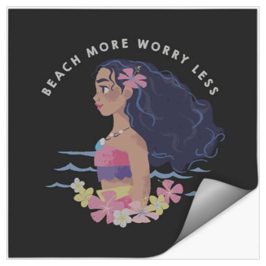 Disney Moana Beach More Text Poster Stickers