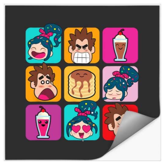 Disney Wreck-It Ralph Vanellope Ralph & Desserts Panels Stickers