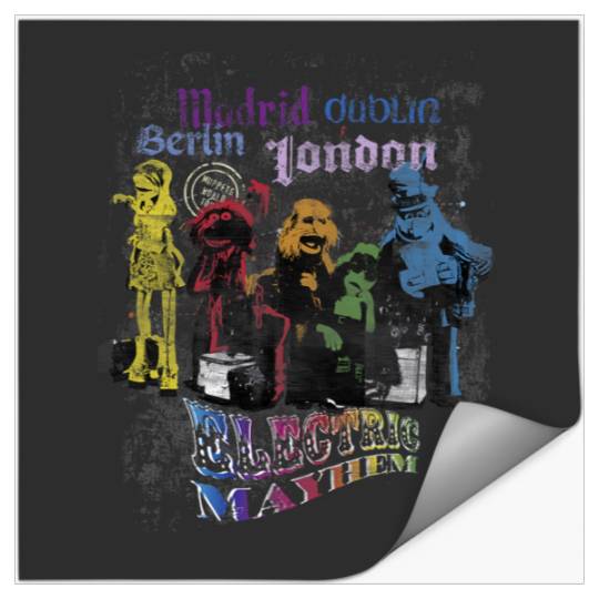 Disney The Muppets Electric Mayhem  Neon London Logo Stickers