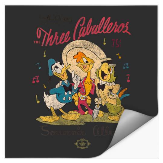 Disneyss The Three Caballeros Donald Duck Vintages Distressed Stickers