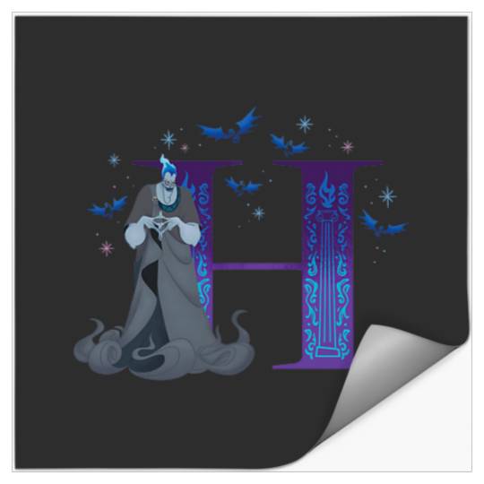 Disney Villains Alphabet Monogram Letter H for Hades Stickers