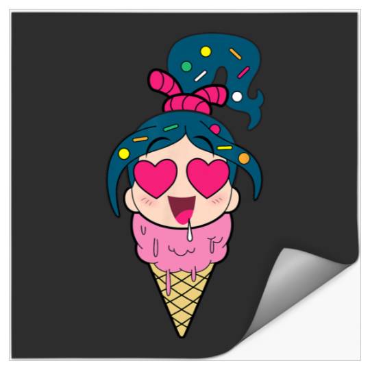 Disney Ralph Breaks the Internet Vanellope Ice Cream Stickers