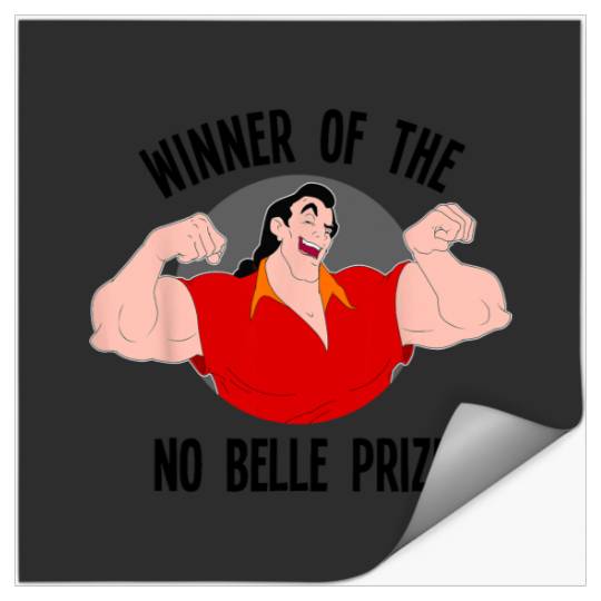 Disney Beauty and the Beast Gaston Winner No Belle Prize Stickers