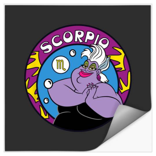 Disney Villains Ursula Scorpio Zodiac Stickers