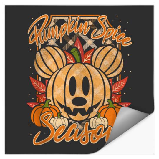 Disney Mickey And Friends Halloween Pumpkin Spice Chest Logo Stickers