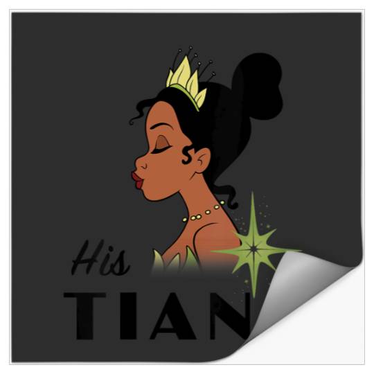 Womens Disney The Princess And The Frog His Tiana Couples VNeck Stickers