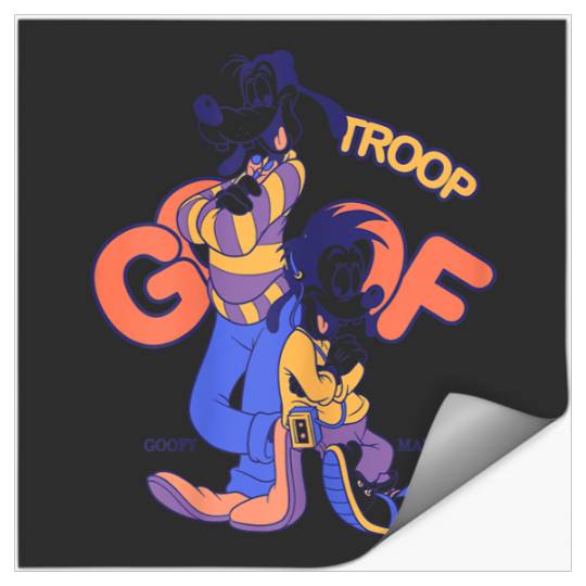 Disneyss A Goofy Movie Goof Troop Best Duo Big Chest Poster Stickers