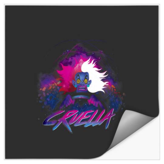 Disney Villains Cruella Angry Driver Stencil Graphic Stickers