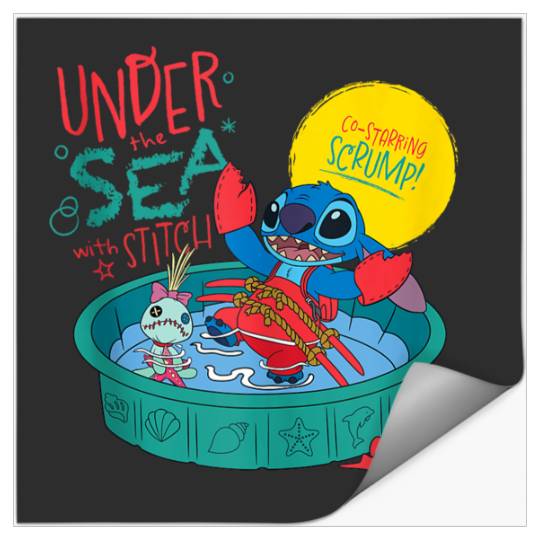 Disneyss 100 Stitch In Costume Little Mermaid Under The Sea Stickers