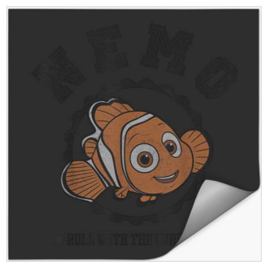 Disneyss Pixars Finding Dory Nemo Roll With The Current Logo Stickers