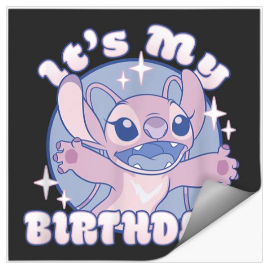 Disneyss Lilo Stitch Angel It's My Birthday Retro Sparkle Stickers