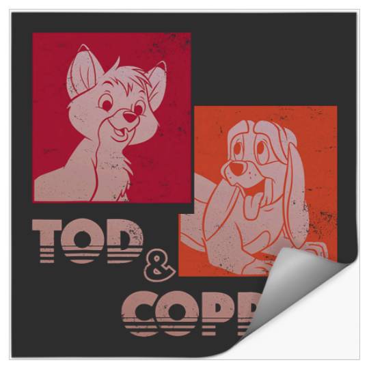 Disney The Fox and The Houndss Tod Copper Retro Stickers