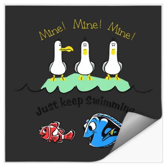 Disneyss Pixars Finding Nemo Dory Seagulls Just Keep Swimming Stickers