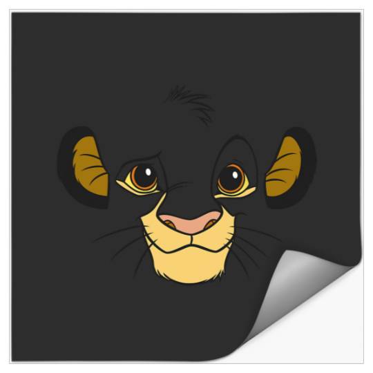 Disney Lion King Simba Face Halloween Stickers