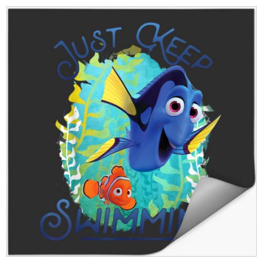 Disneyss Pixars Finding Dory Just Keep Swimming Ocean Logo Stickers