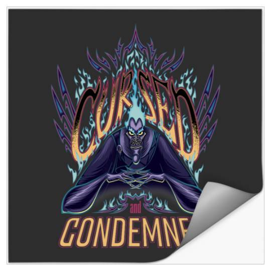 Disney Villains Hades Cursed and Condemned Rock Band Stickers