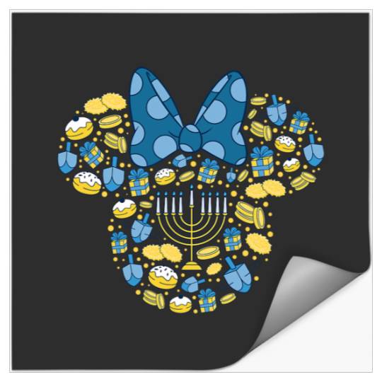Disney Minnie Mouse Icon Hanukkah Chanukah Dreidel Menorah Stickers