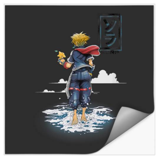 Disneyss Kingdom Hearts Sora Walking On Water Big Chest Poster Stickers