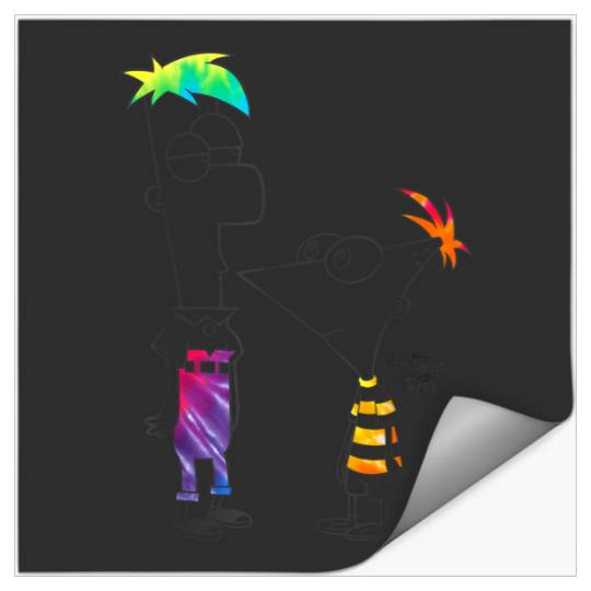 Disneyss Phineas And Ferb Boys Of Tie Dye Stickers