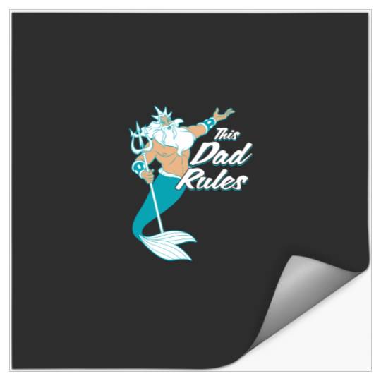 Disneyss The Little Mermaid King Triton Dad Men's Stickers