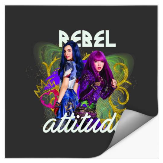 Disney Descendants Mal And Evie Rebel Attitude Stickers