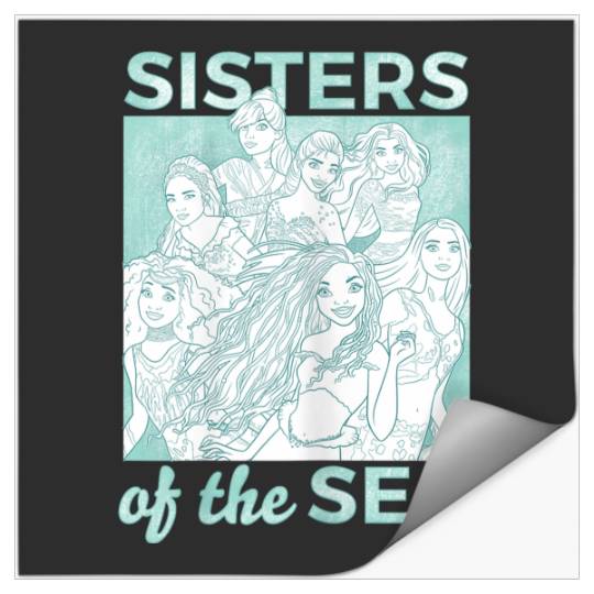 Disneyss The Little Mermaid Group shots Sisters Of The Sea Logo Stickers