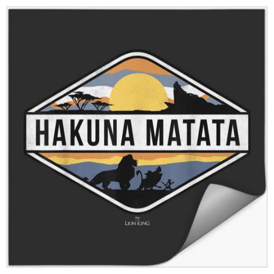 Disneyss Lion King Hakuna Matata Sunset Graphic Stickers