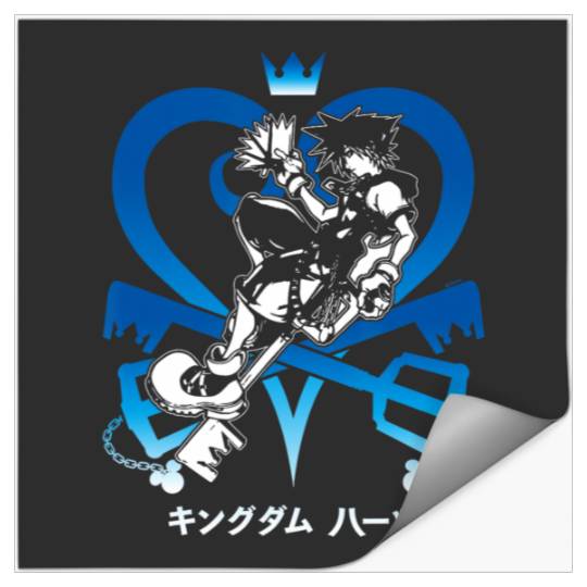 Disney Kingdom Hearts Sora Color Keyblade Kanji Hero Poster Stickers