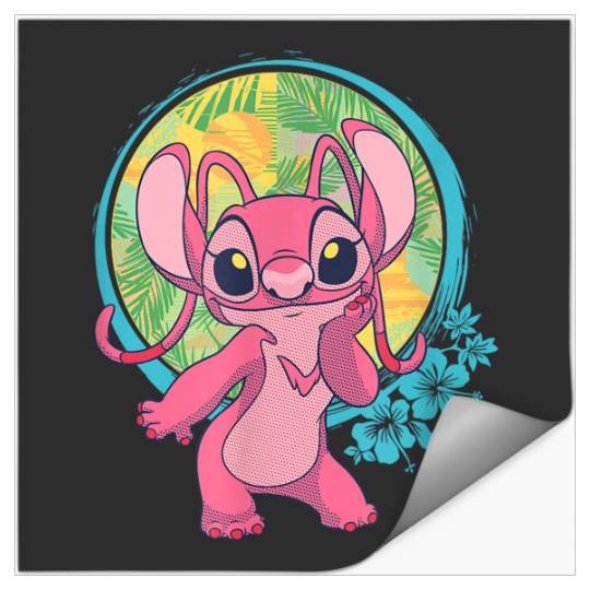 Disneyss Lilo Stitch Angel Tropical Hawaii Beach Vibes Stickers