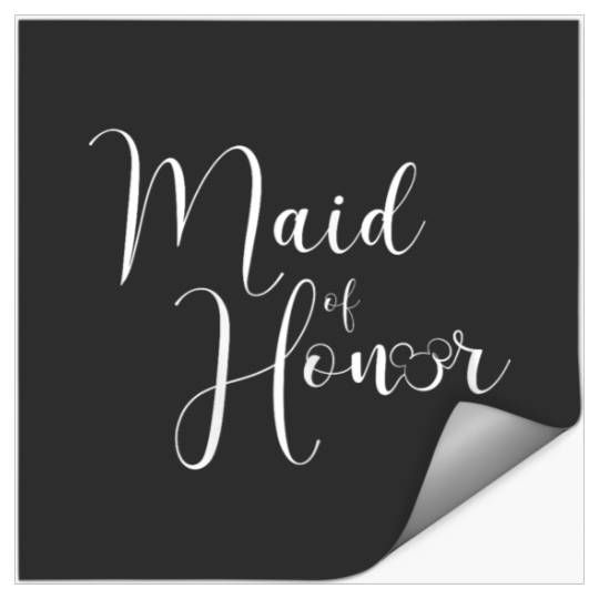 Disney Mickey And Friends Maid Of Honor Simple Text Stickers